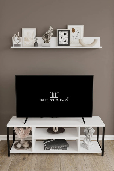 Remaks Sinem Televizyon Sehpası Tv Ünitesi Konsol Tv Sehpası Beyaz