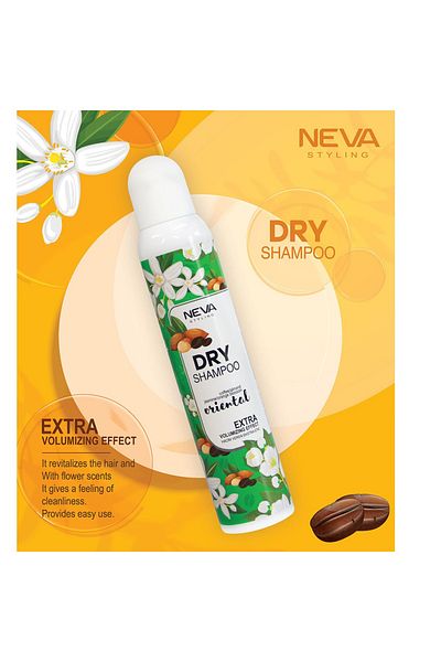 Neva Neva Styling Dry Shampoo Extra Volumizing Effect Oriental Coffee, Almond, Jasmine & Orange, 200ml