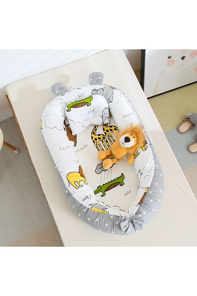 Yelajoy Portable Baby Lounger Nest Bassinet for Bed, ‎88*55*15cm, Sleeping Cribs for Bedroom and Travel