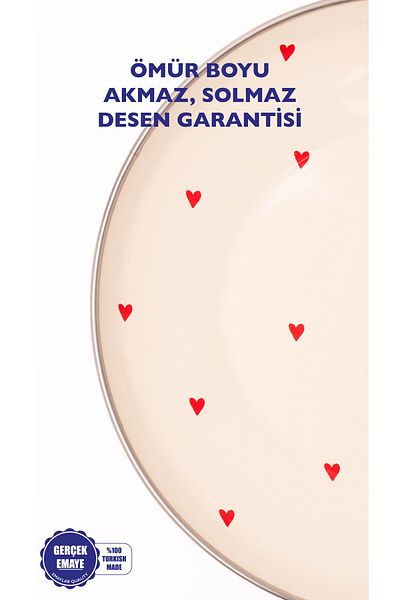 EMAYlab Cupid Enamel Plate Cake Presentation Plate 21cm