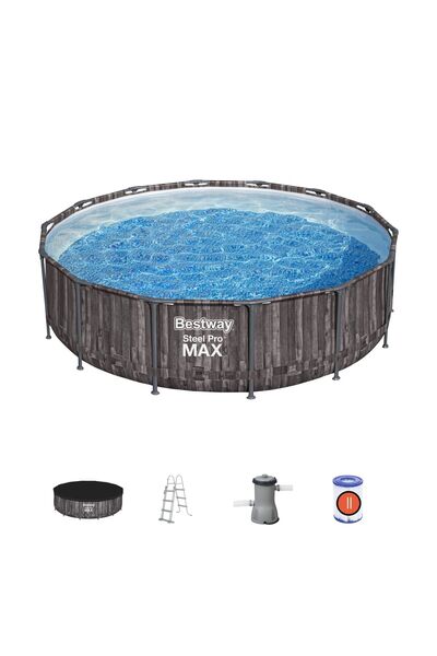 BESTWAY 5614Z Steel Pro MAX Prefabrik Yer Üstü Çember Havuz Seti4,27 m x 1,07 m