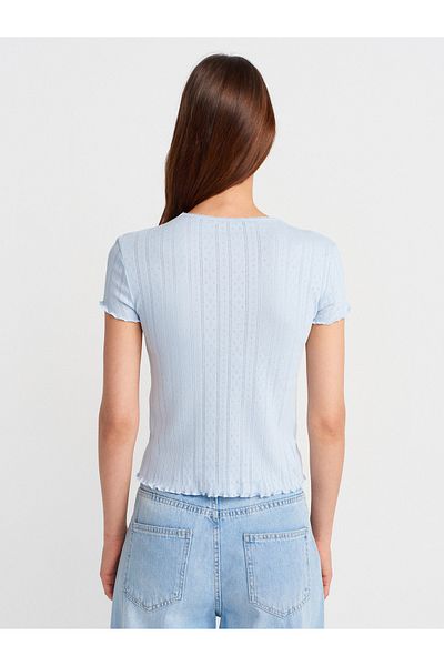 Dilvin 31834 Tricou cu mânecă scurtă-albastru deschis