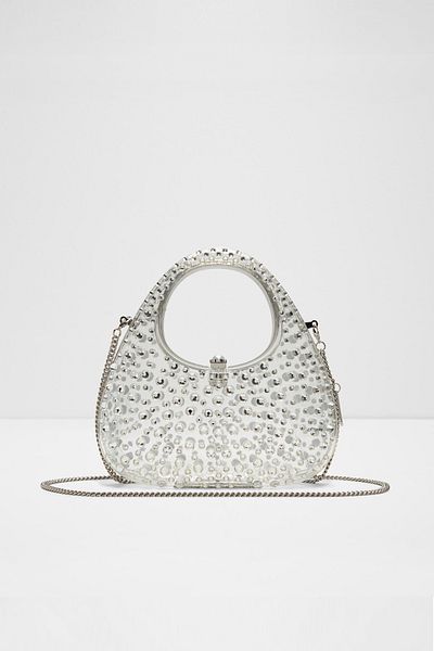 Aldo Cinderellapurse - Women's Faux Leather Ecru Scholarship Closure Small Size Shoulder Bag
