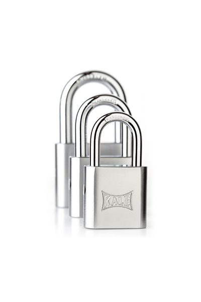 KALE Brass Padlock, 40 Mm, Nickel Plated, Durable and Secure