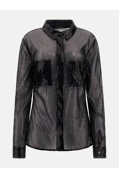 Guess MAYA SHIRT women's shirt black