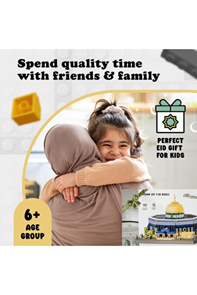 REVA Dome of The Rock Building Blocks Set, 900+ Pcs Islamic Toys for Kids, Aqsa Muslim Eid Gifts for Kids