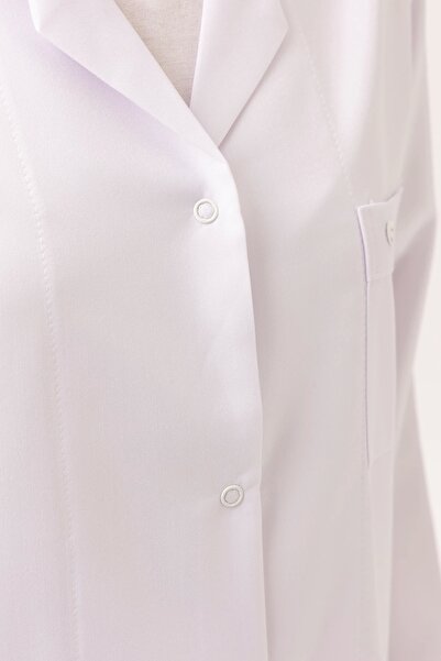 Kardelen İş Elbiseleri Hedera Women's Apron - White Doctor Student Lab Coat |   Medical Work Apron