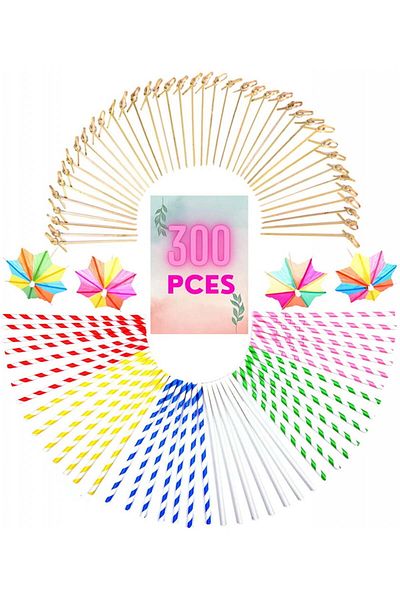 ToysButty Cocktail Accessories Set Of 300, Paper, Multicolor, 10 Cm