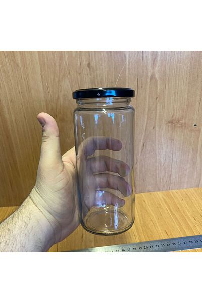 junibeliw Multipurpose Glass Bottle 500Cc Tomato Sauce Round Cylinder Canning Jar Metal Lid 500