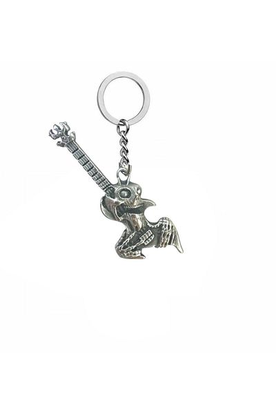 Herşey Nota Ottoman Rock'N Roll Style Metal Keychain – Unisex - Music Themed Accessory