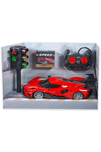 CToys 1:16 Remote Control USB Car Rc with Traffic Light Red 898A