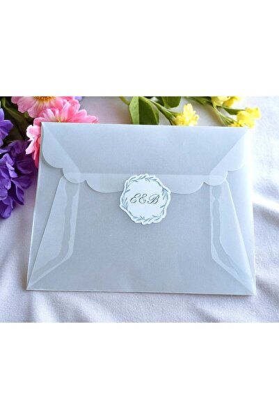 Armada 10 Adet Şeffaf Transparan Aydınger Zarf Davetiye Zarfı ( 14 cm * 11 cm...