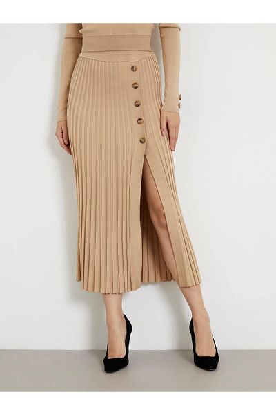 Guess Normal Waist Brown Women's Standard Skirt W4Rd99Z3D60-G1L7