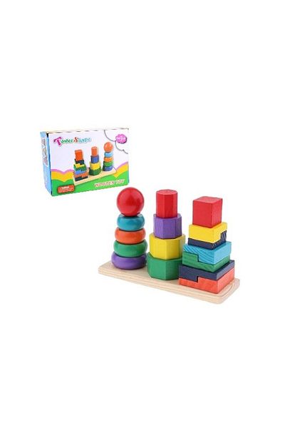 rexa Wooden Rainbow Shape Tower Set