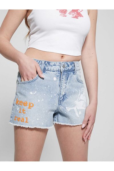 Guess Mom Women's Relaxed Fit Denim Shorts