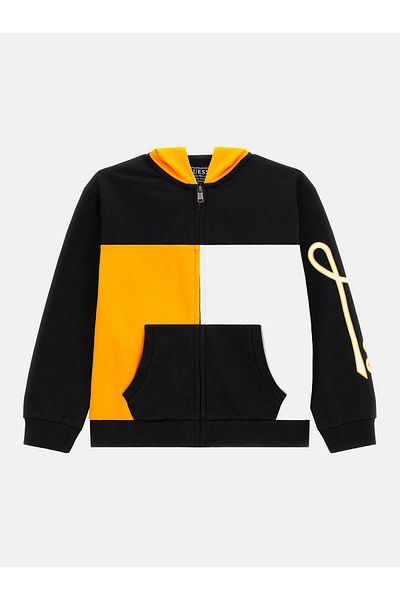 Guess Bg Store Boy Μαύρο Πορτοκαλί Φούτερ 23pfwglyq28