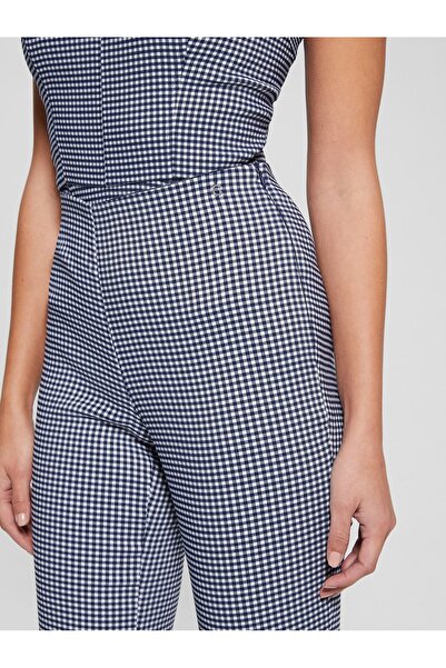 Guess Normal Bel Slim Fit Mavi - Beyaz Kadın Pantolon W4GB18WG492-L71U