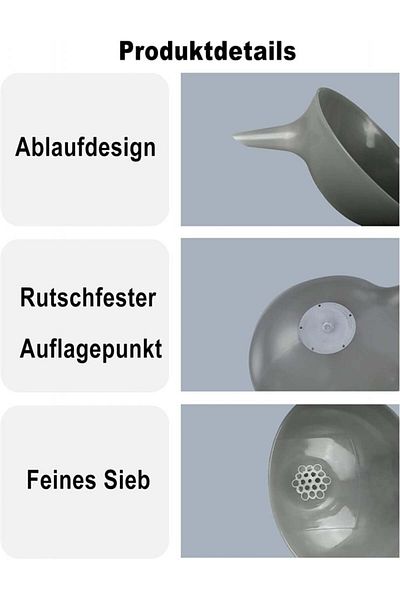 Bbye Strainer, Polypropylene, Gray, 29.5 X 12.2 X 23.6 Cm