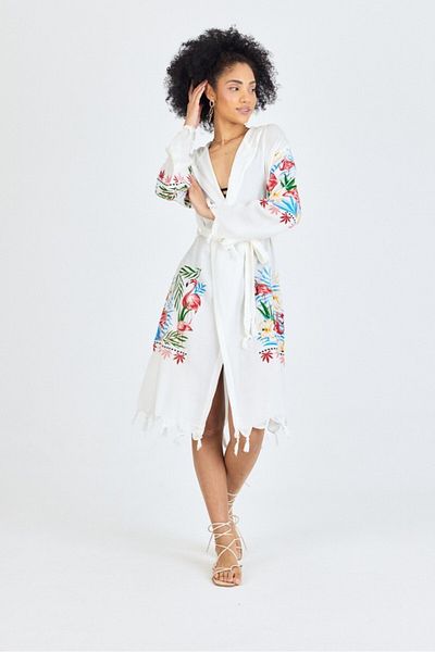 Mulberry Γυναικείο μπουρνούζι Samira Bamboo Printed Organic