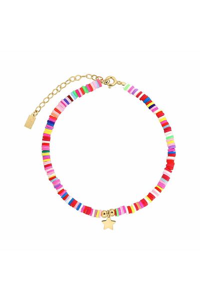 ohmygod jewelry Silver Star Pendant Anklet 20 cm - Antigua