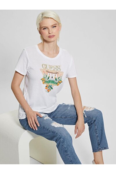 Guess Tricou pentru femei Mansion Modal Blended Regular Fit