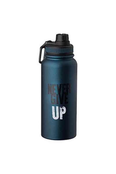 OEM Bidon Izoterm din Otel Inoxidabil Bleu Mat Never Give Up 950ml