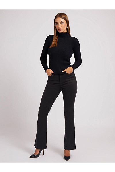 Guess Women's High Waist Comfortable Black Pants W2Ba63W93Cejblk
