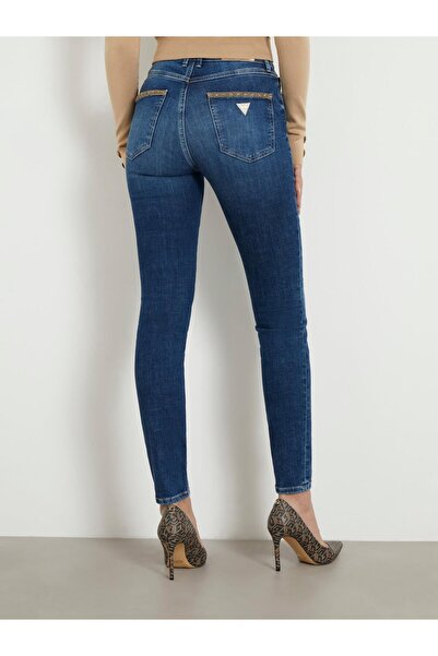 Guess Mavi Kadın Skinny Fit Denim Pantolon W4RA46D5921-ETSH