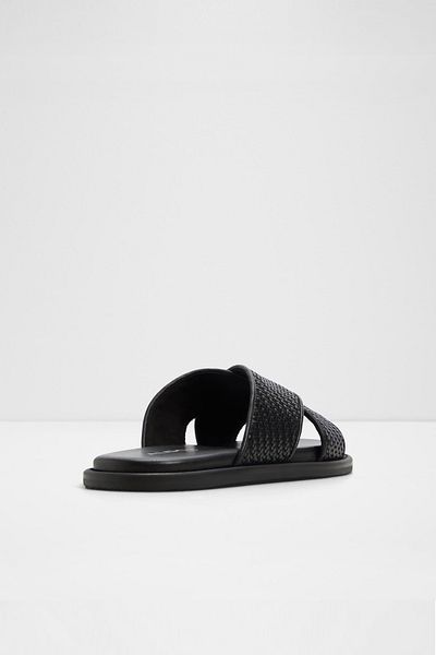 Aldo Tarik - Men's Faux Leather Black Slippers