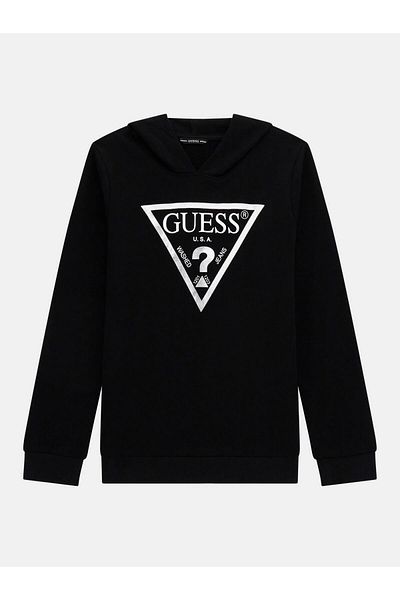 Guess Hanorac negru pentru copii