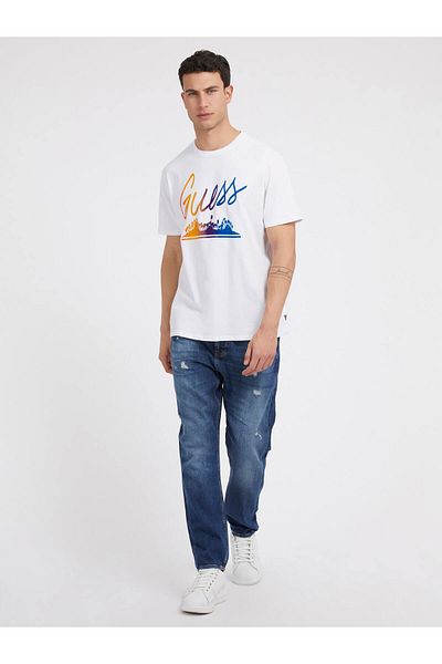 Guess Tricou Ss Bsc pentru bărbați, cu croiala normală