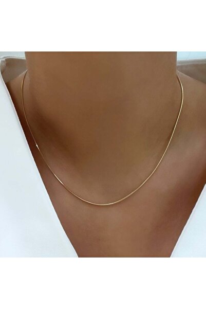 byBurak GOLD Yuvarlak Yılan Zincir – ZNC0498