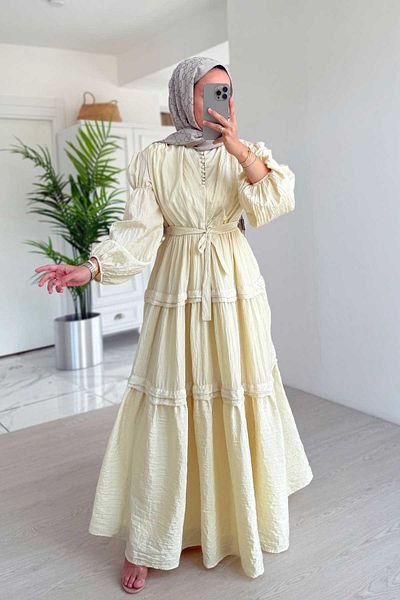 Ka Hijab Sicilian Dress - Yellow