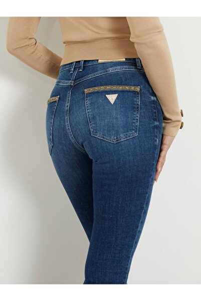 Guess Mavi Kadın Skinny Fit Denim Pantolon W4RA46D5921-ETSH
