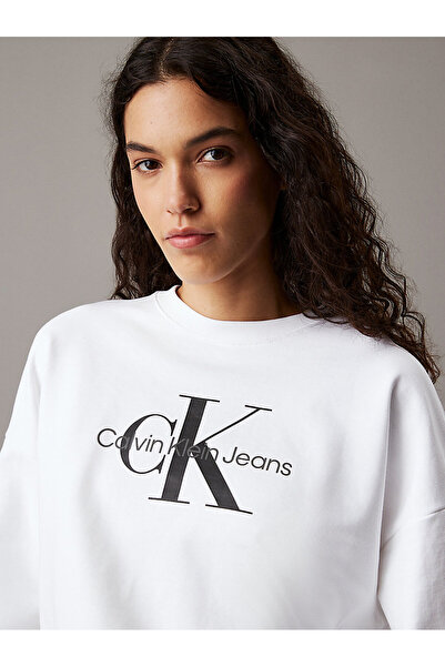 Calvin Klein Kadın Beyaz Sweatshirtler
