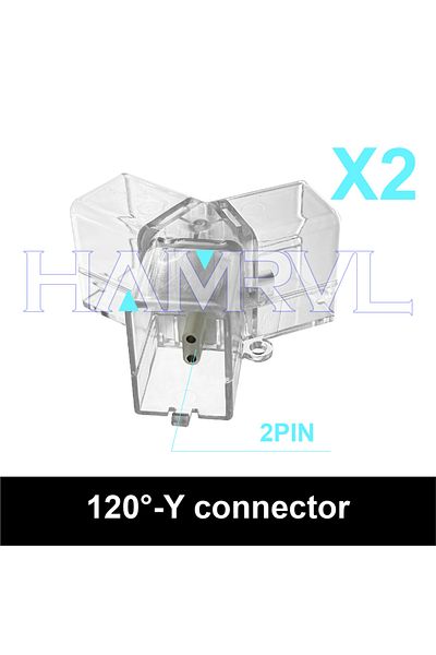 Choice 2pcs Y Connector Hexagon Light Adjustable Suspension Rope and Splicing Connector All Copper 2Pin V/Y