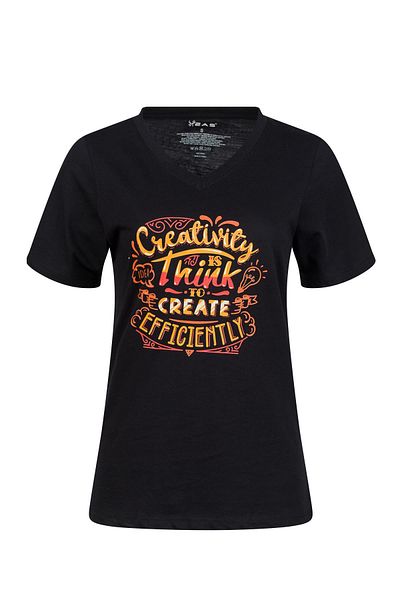 2AS Alone Printed V-Neck Women's T-Shirt 411