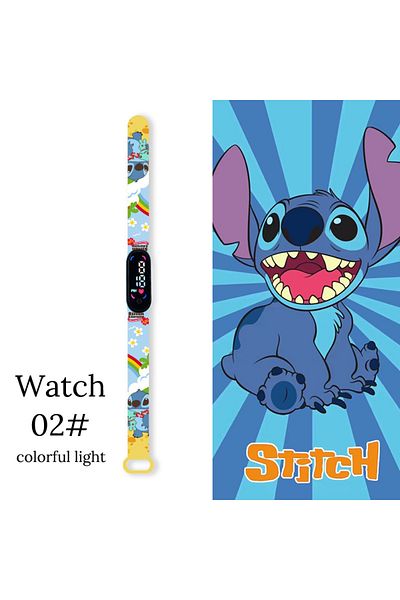 Miniso New Light SDZ 02 Disney Cartoon Stitch Children Watches Girls Fashion Bracelet LED Women Watch Kids