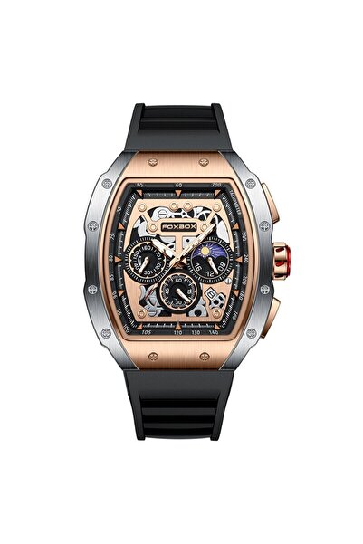 Lige ساعة رياضية جديدة للرجال باللون الذهبي الوردي والأسود 2024 من أفضل العلا...