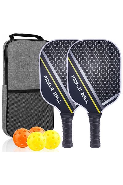 Choice A Pickleball Paddles Set-Graphite Carbon Fiber Usapa Approved Lightweight Racquets Set Indoor and O.