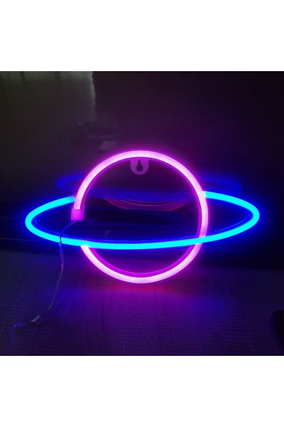 Choice Planet-PinkBlue 1pc, cool neon light battery/USB power supply, game room bedroom party, wedding girl