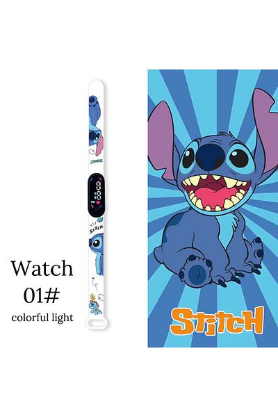 Miniso New Light SDZ 01 Disney Cartoon Stitch Children Watches Girls Fashion Bracelet LED Women Watch Kids