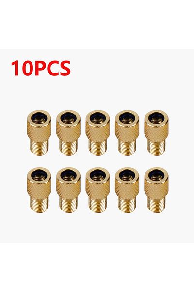 Choice 10PCS Gold 4/5/10/20pcs Presta To Schrader Adaptors Aluminum Alloy Tire Valve Connectors Copper Bike