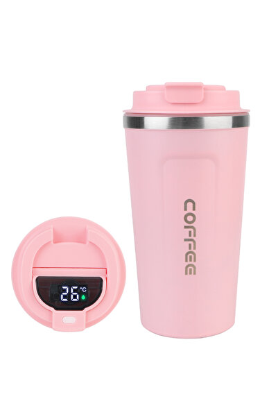 Choice8 401-500ml 510ml Pink Digit Thermo Cafe Coffee Mug Car Thermos Mug 380/510ML Leak_Proof Travel Thermo