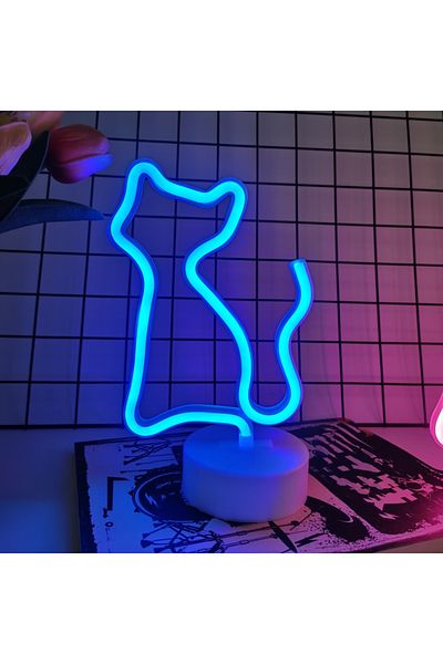 Choice Desktop cat-b 1pc, desktop neon light USB/battery powered, room birthday party wedding decoration li