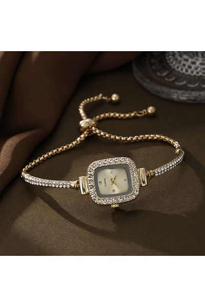 Choice Gold New Fashion, Light Luxury Small And Popular Sparkling Women's Decorative Time Bracelet Watch