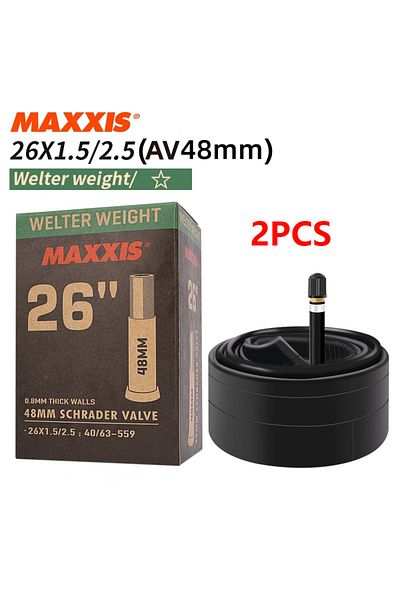 Choice 26x1.5-2.5 AV48 x2 2PCS MAXXIS WELTER WEIGHT Bicycle Inner Tube 26/27.5/29 Inner Tube Of Mountain Bi