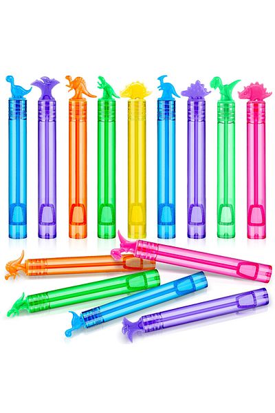 Choice 24CS Only Tubes 12/24Pcs Dinosaur Bubble Tube Soap Bottle Bubble Toys for Kids Dino Birthday Party F
