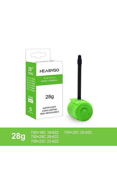 Choice 60mm 1pcs Green Ultralight Bike Inner Tube 700C 18 23 25 28 Road Bicycle TPU Tire 65mm Length French