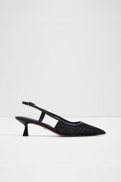 Aldo Elegant - Women's Textile Black Small Heeled Shoes